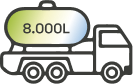 icono de camión pequeño de 8.000L