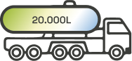 icono de camión grande de 20.000L