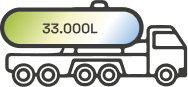 icono de camión grande de 33.000L